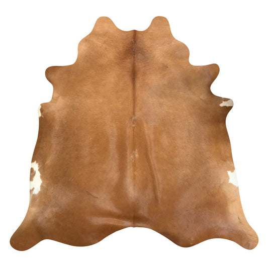 Natural Brazilian Cowhide Rug -  Caramel & Ivory