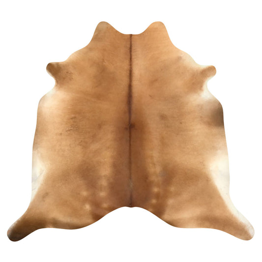 Natural Brazilian Cowhide Rug -  Caramel & Ivory