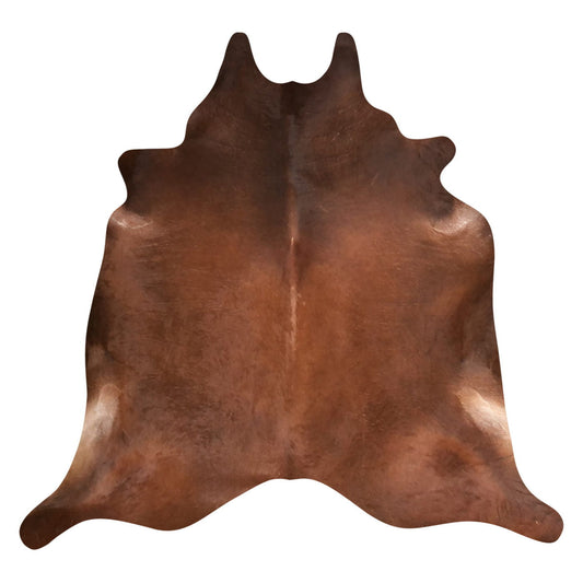 Natural Brazilian Cowhide Rug -  Mocha, Chocolate & Ivory