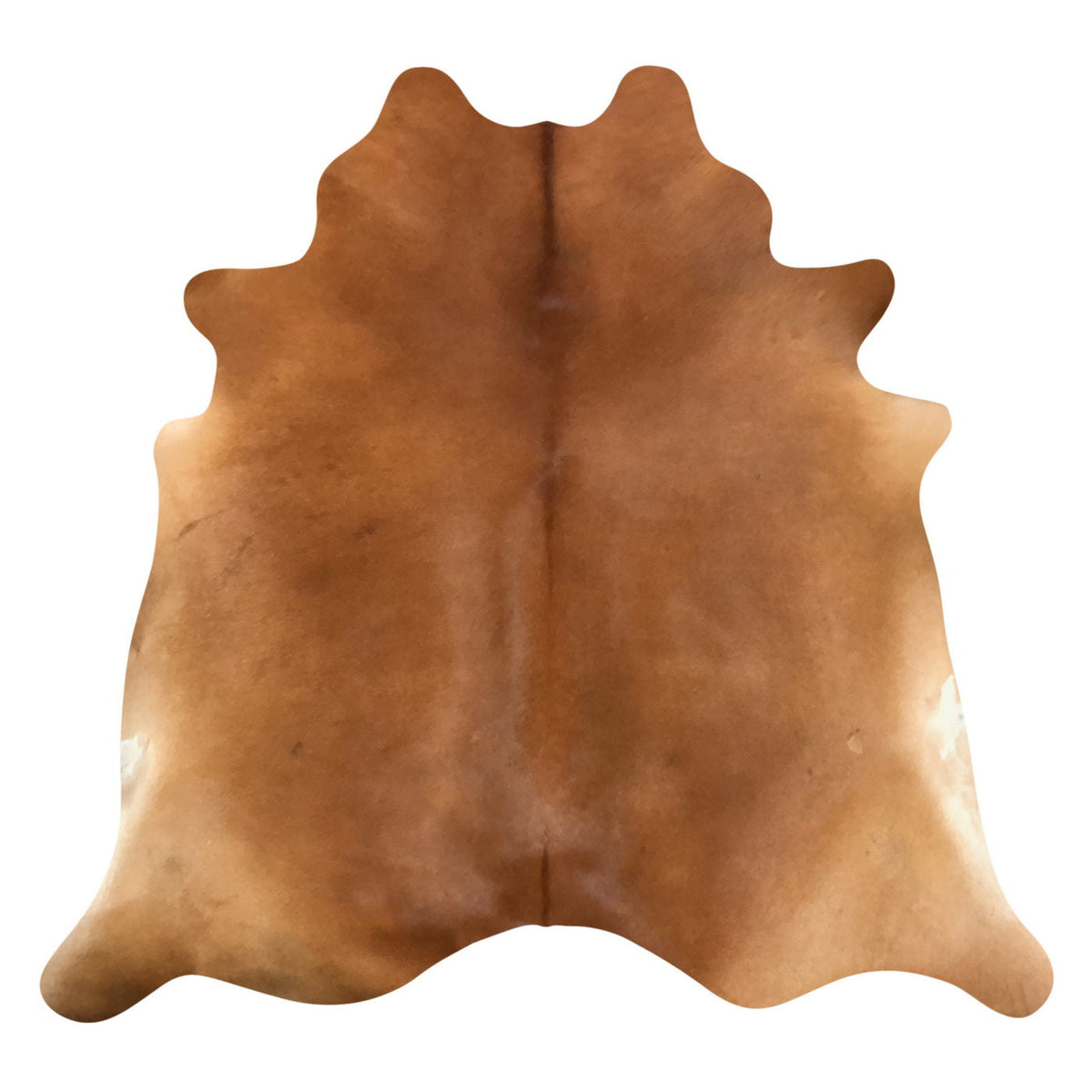 Natural Brazilian Cowhide Rug -  Caramel & Ivory