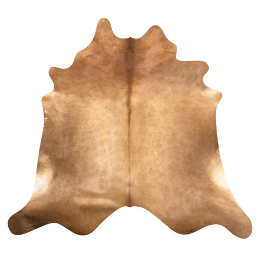 Natural Brazilian Cowhide Rug -  Caramel & Ivory