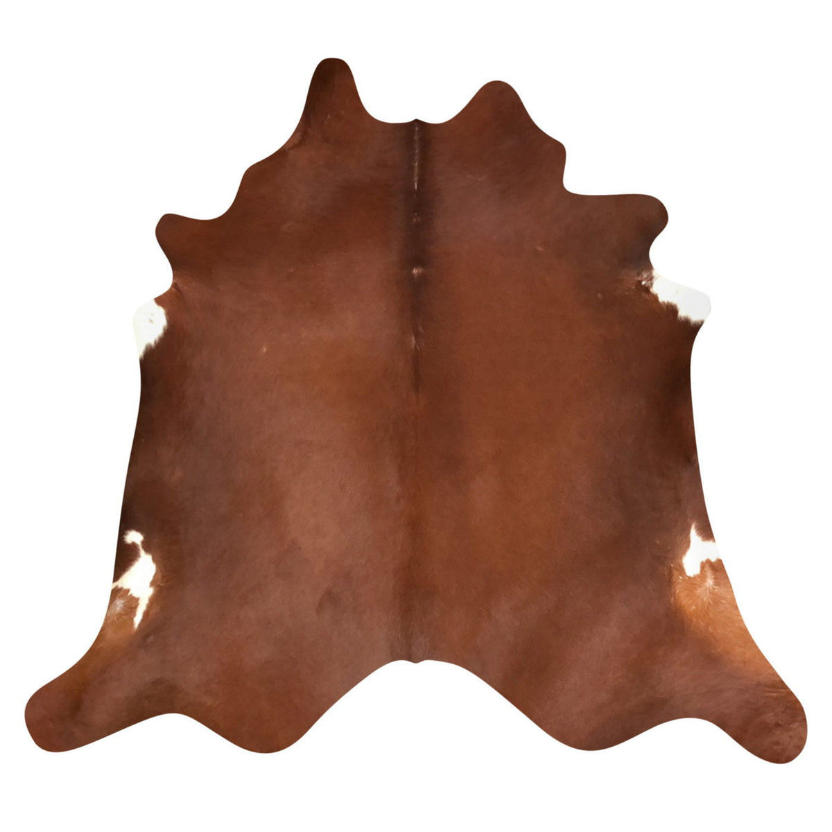 Natural Brazilian Cowhide Rug -  Mocha & Ivory