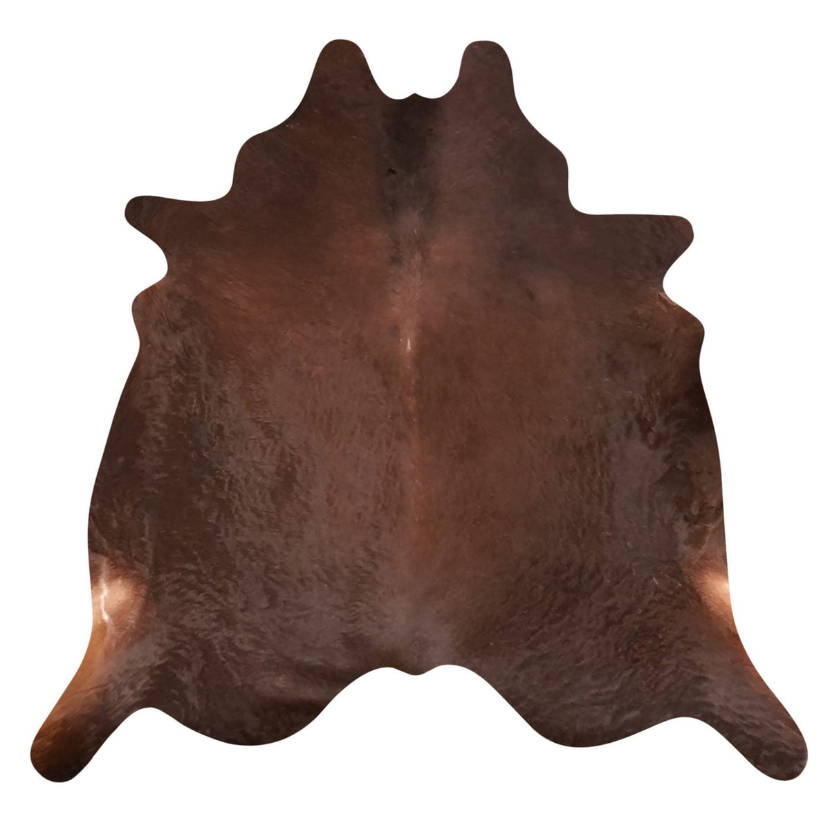 Natural Brazilian Cowhide Rug -  Chocolate & Ivory