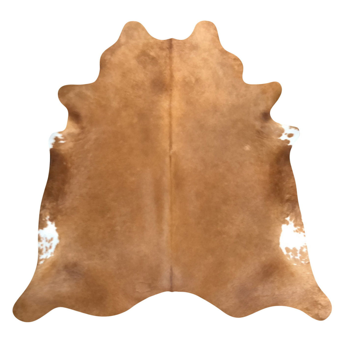 Natural Brazilian Cowhide Rug -  Caramel & Ivory