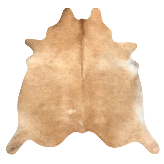 Natural Brazilian Cowhide Rug -  Caramel & Ivory