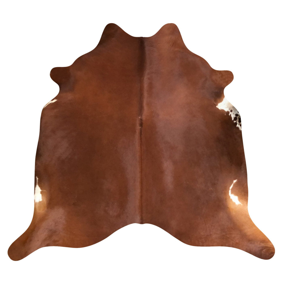 Natural Brazilian Cowhide Rug -  Mocha & Ivory