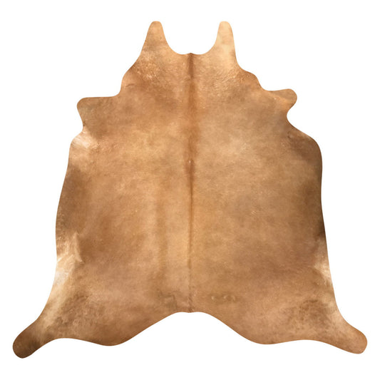 Natural Brazilian Cowhide Rug -  Caramel & Ivory