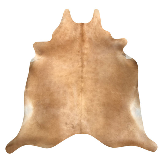 Natural Brazilian Cowhide Rug -  Caramel & Ivory