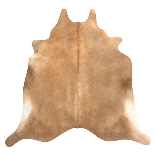 Natural Brazilian Cowhide Rug -  Caramel & Ivory
