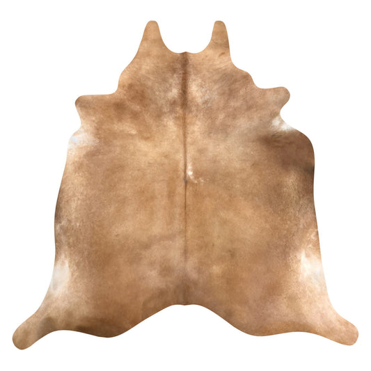 Natural Brazilian Cowhide Rug -  Caramel & Ivory