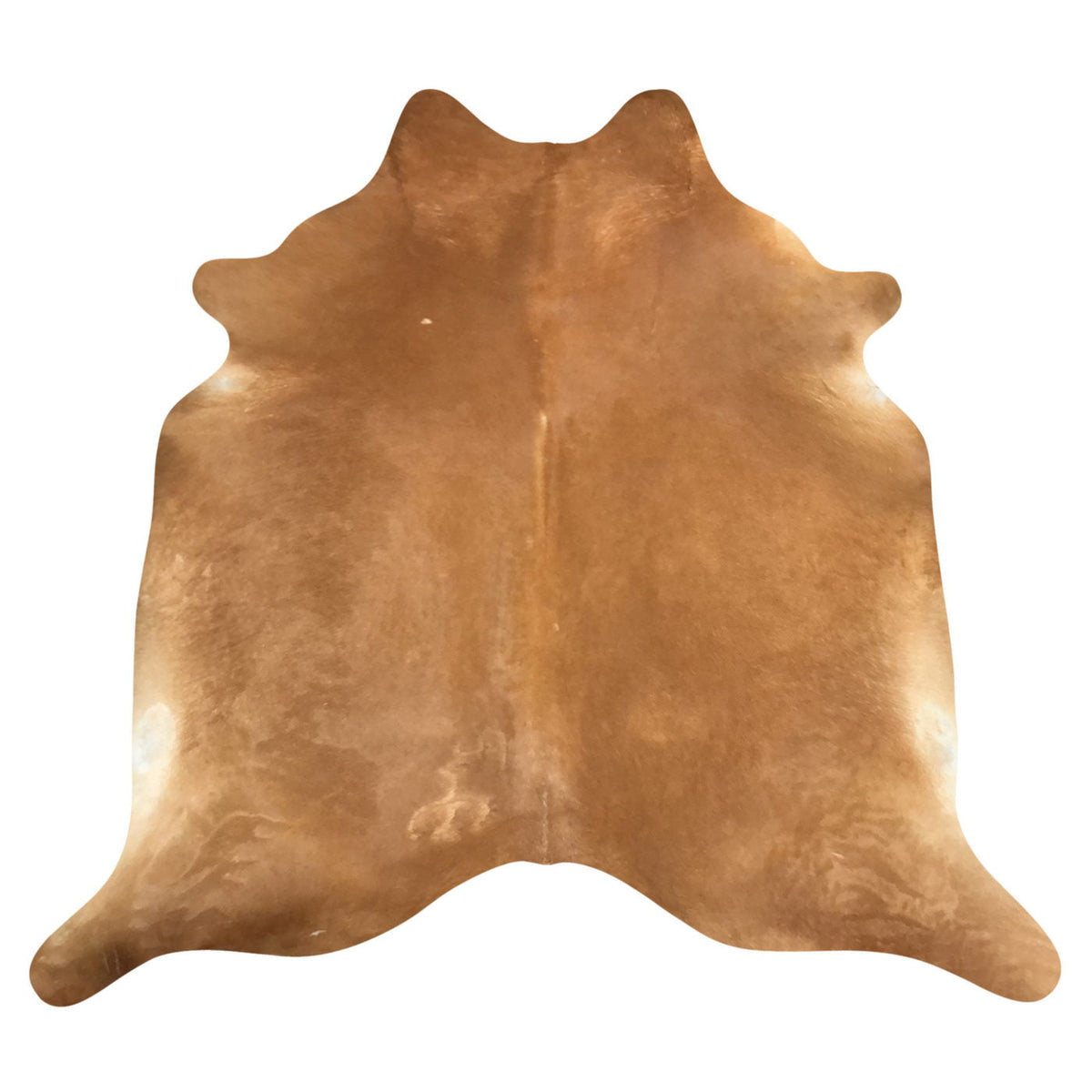 Natural Brazilian Cowhide Rug -  Caramel & Ivory