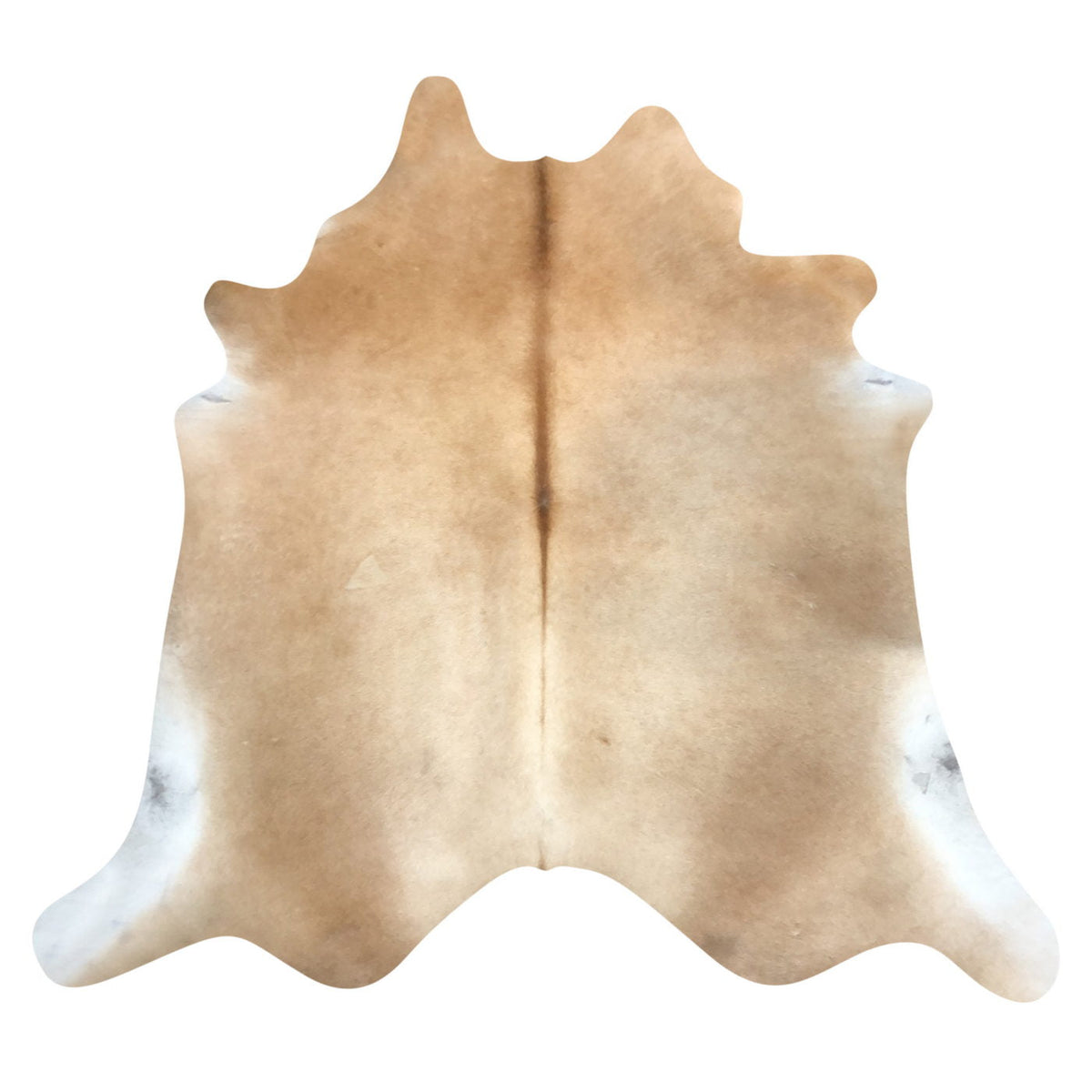 Natural Brazilian Cowhide Rug -  Caramel & Ivory