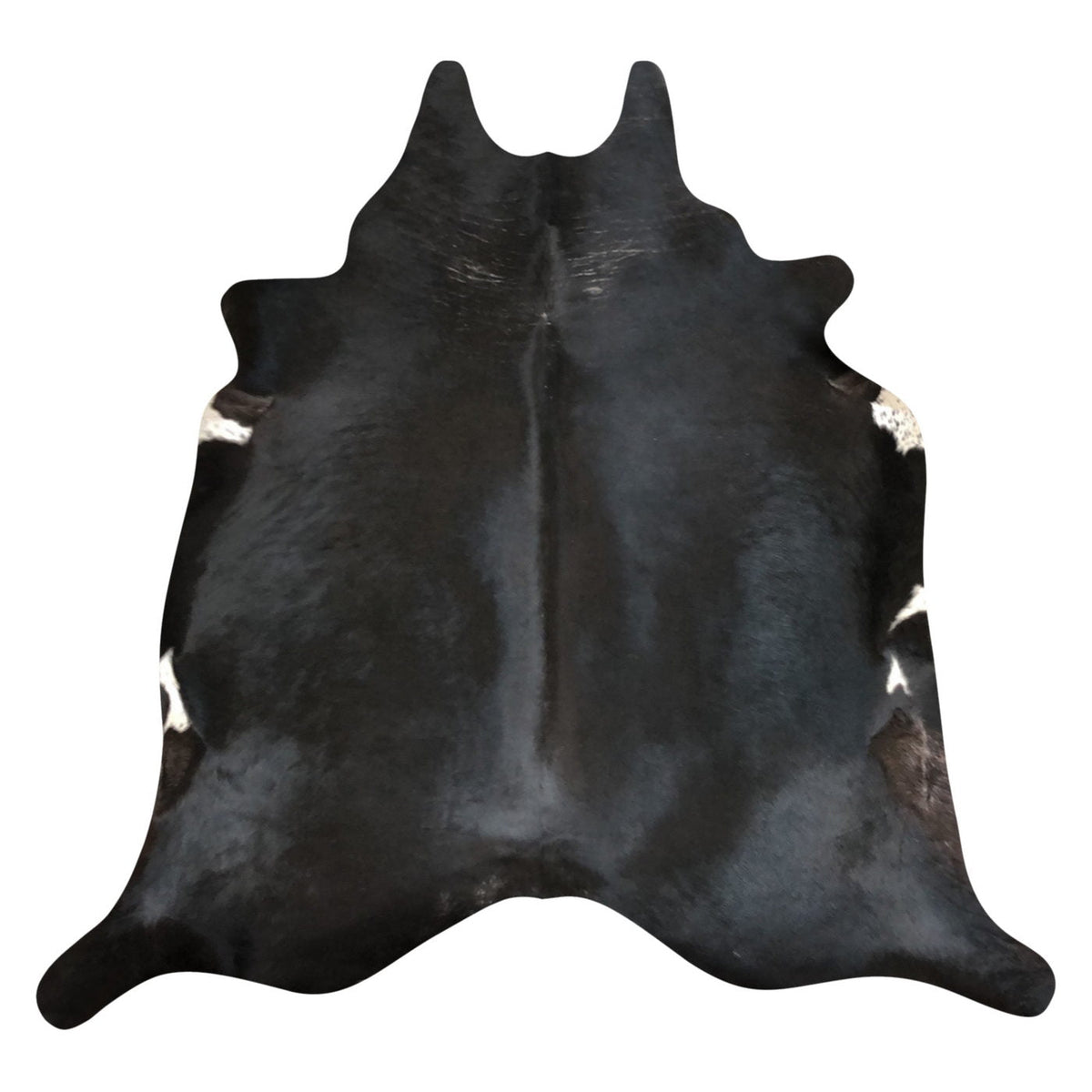 Natural Brazilian Cowhide Rug -  Espresso & Ivory