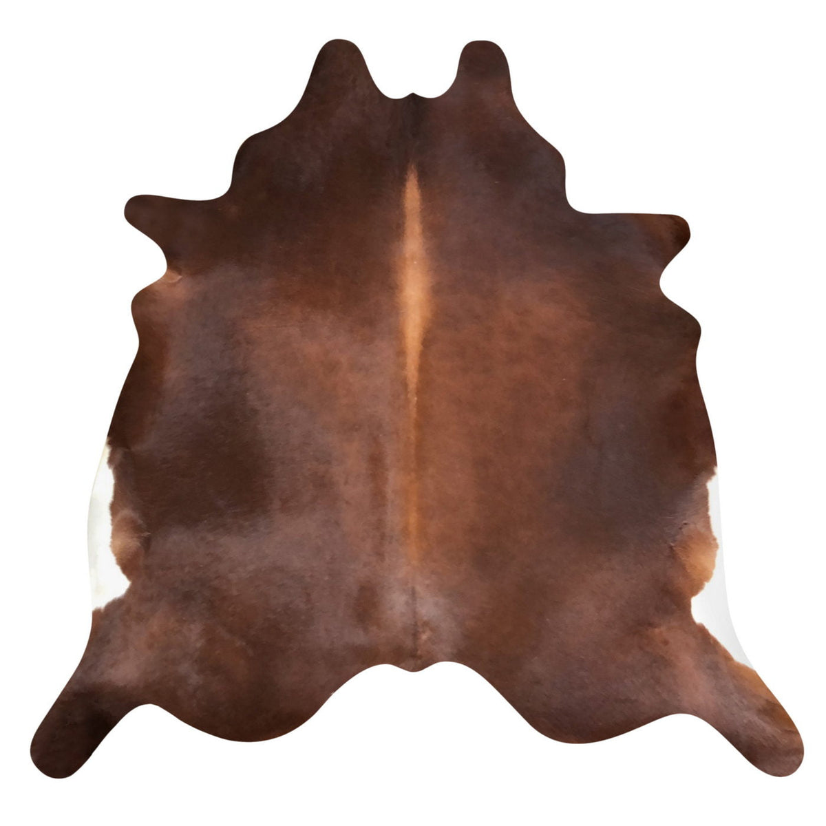 Natural Brazilian Cowhide Rug -  Chocolate, Mocha & Ivory
