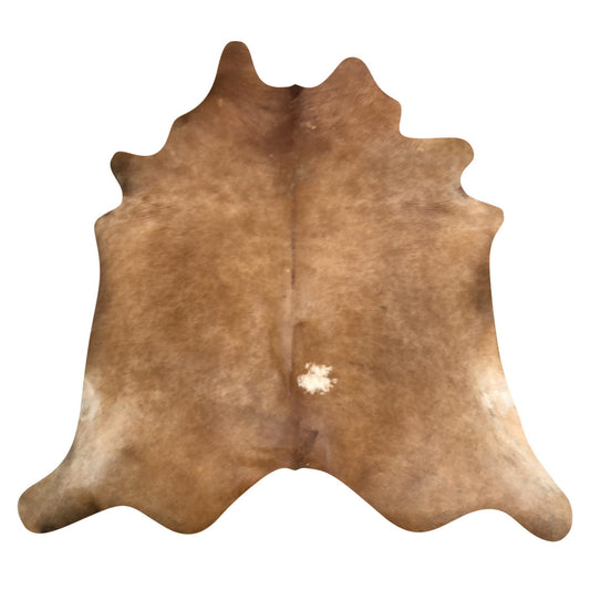 Natural Brazilian Cowhide Rug -  Mocha & Ivory
