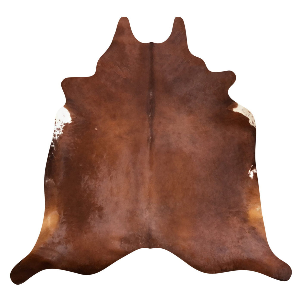Natural Brazilian Cowhide Rug -  Mocha & Ivory