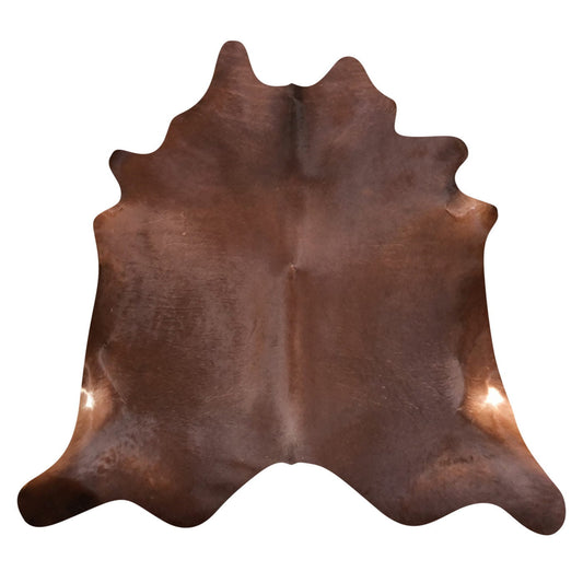 Natural Brazilian Cowhide Rug -  Chocolate & Ivory