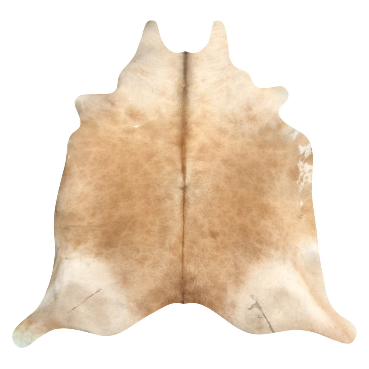 Natural Brazilian Cowhide Rug -  Caramel, Beige & Ivory