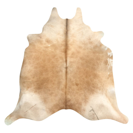 Natural Brazilian Cowhide Rug -  Caramel, Beige & Ivory