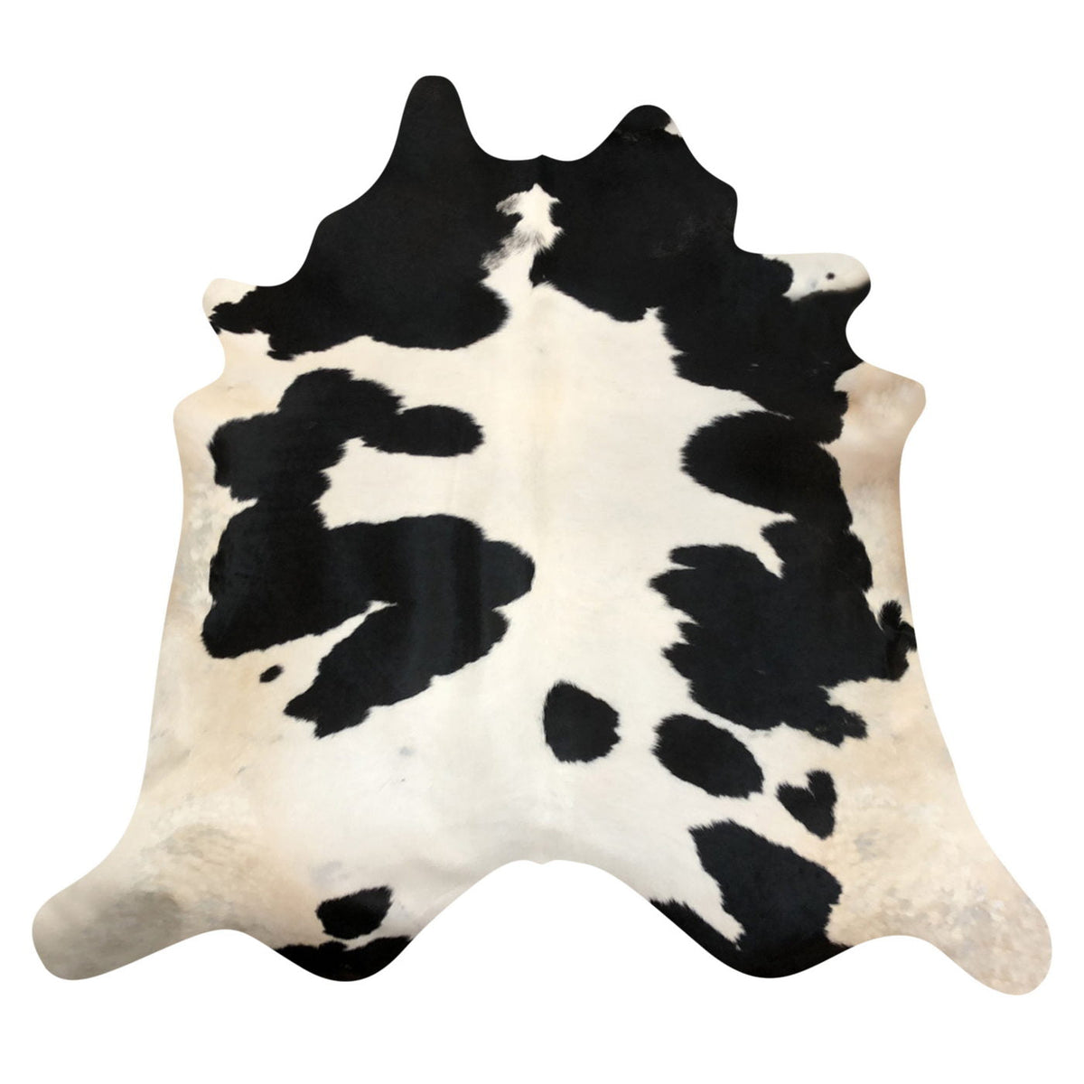 Natural Brazilian Cowhide Rug -  Espresso, Ivory & Beige