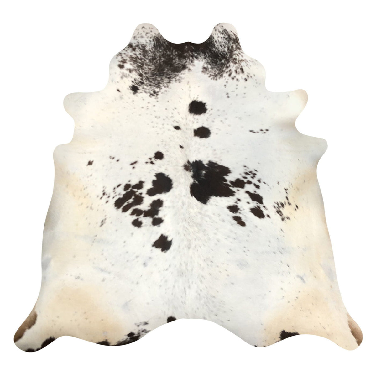 Natural Brazilian Cowhide Rug -  Ivory, Espresso & Taupe