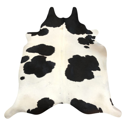Natural Brazilian Cowhide Rug -  Espresso & Ivory