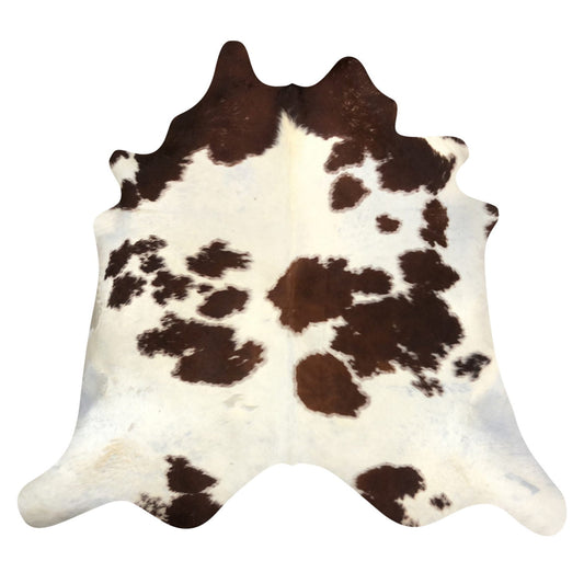 Natural Brazilian Cowhide Rug -  Chocolate & Ivory