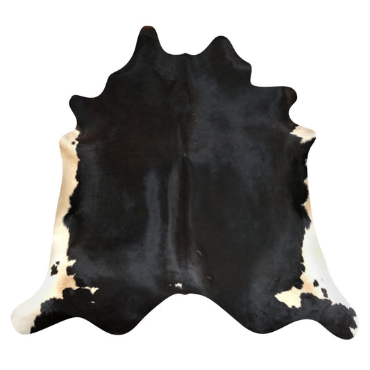 Natural Brazilian Cowhide Rug -  Espresso & Ivory
