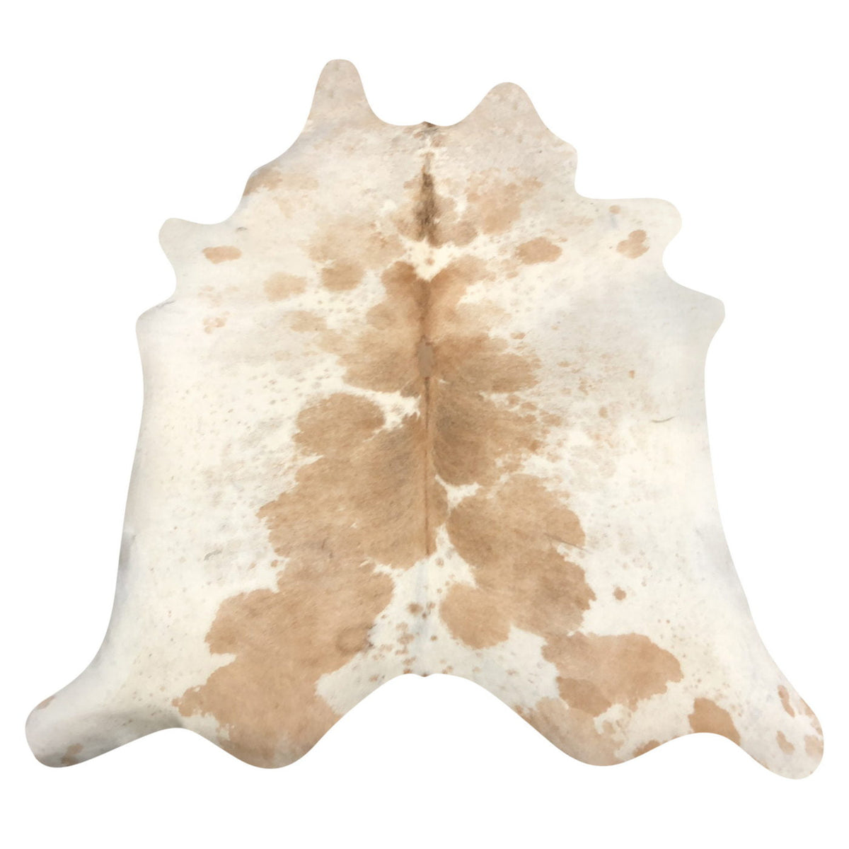 Natural Brazilian Cowhide Rug -  Caramel & Ivory