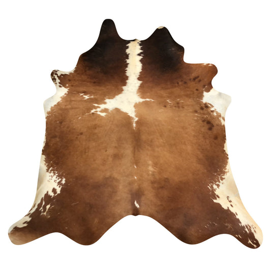 Natural Brazilian Cowhide Rug -  Mocha & Ivory