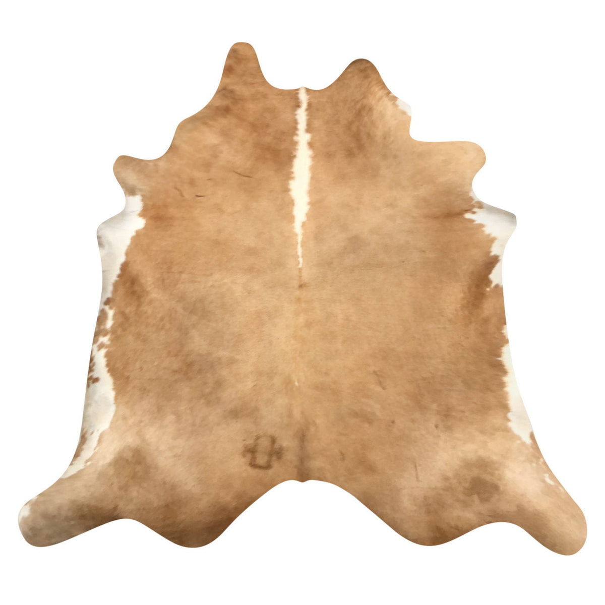 Natural Brazilian Cowhide Rug -  Caramel & Ivory