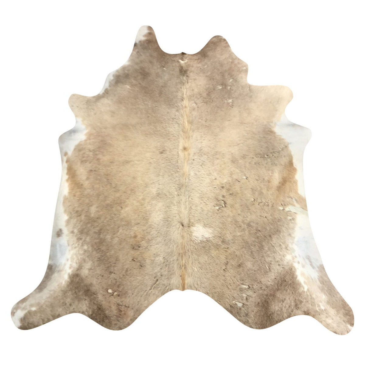 Natural Brazilian Cowhide Rug -  Caramel & Ivory