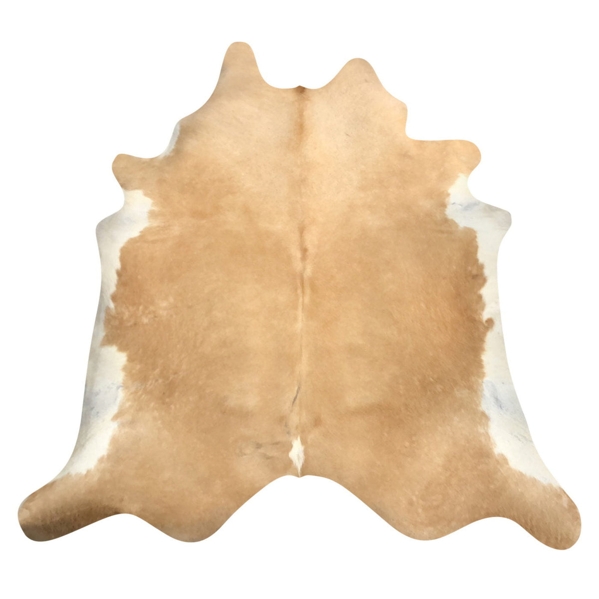 Natural Brazilian Cowhide Rug -  Caramel & Ivory