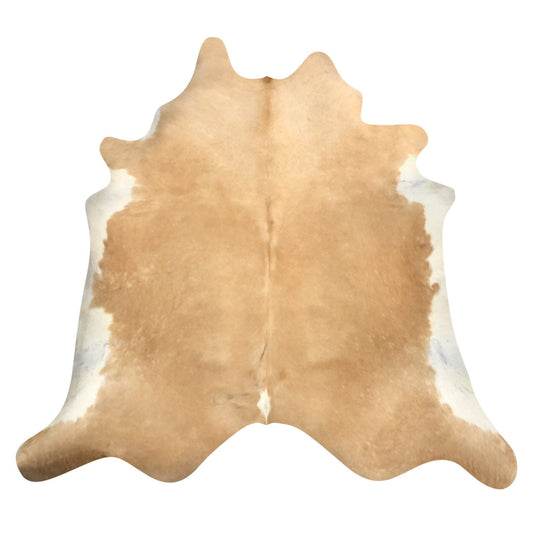 Natural Brazilian Cowhide Rug -  Caramel & Ivory