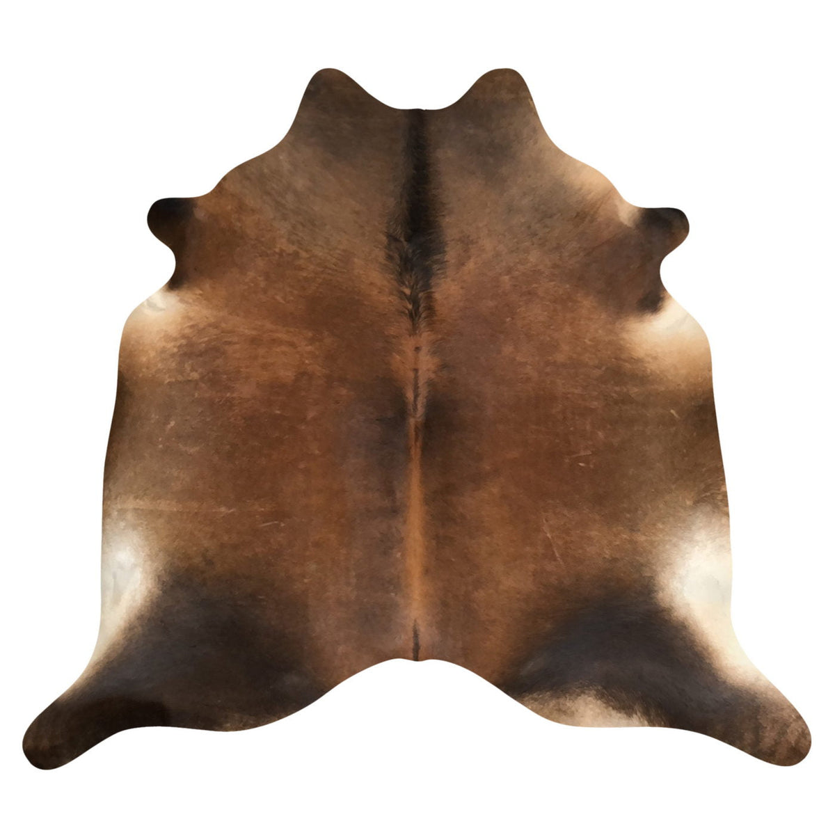 Natural Brazilian Cowhide Rug -  Mocha, Chocolate & Ivory