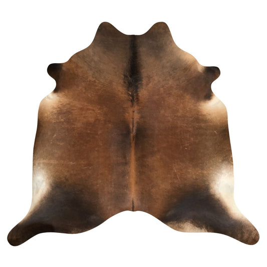 Natural Brazilian Cowhide Rug -  Mocha, Chocolate & Ivory
