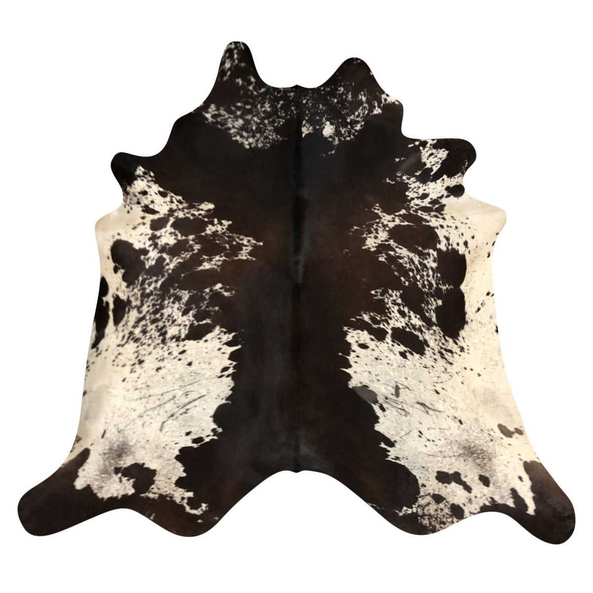 Natural Brazilian Cowhide Rug -  Espresso & Ivory