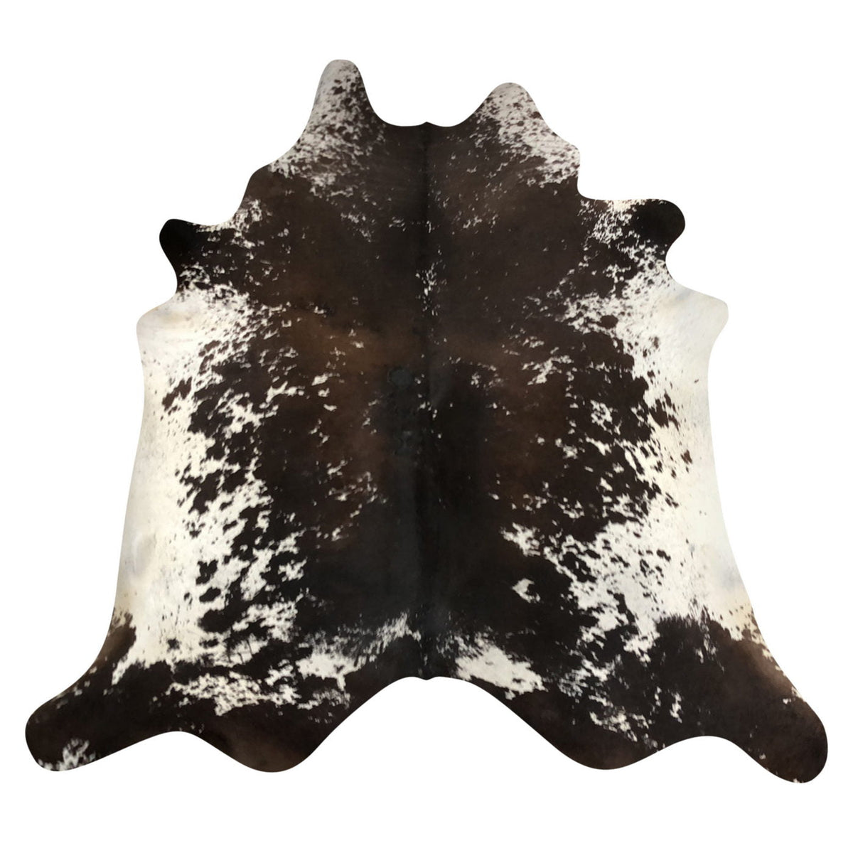 Natural Brazilian Cowhide Rug -  Espresso & Ivory