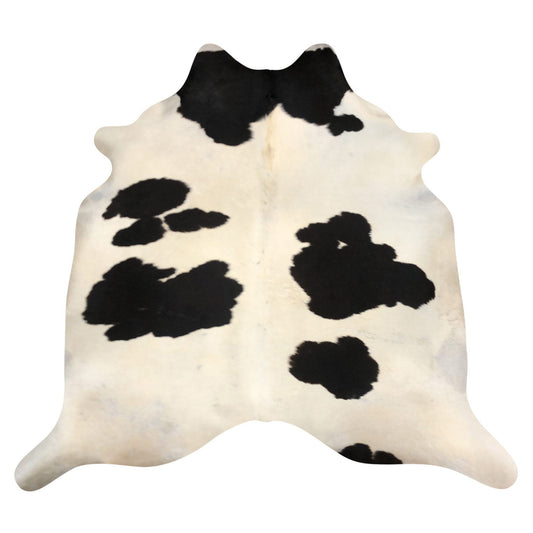 Natural Brazilian Cowhide Rug -  Ivory & Espresso