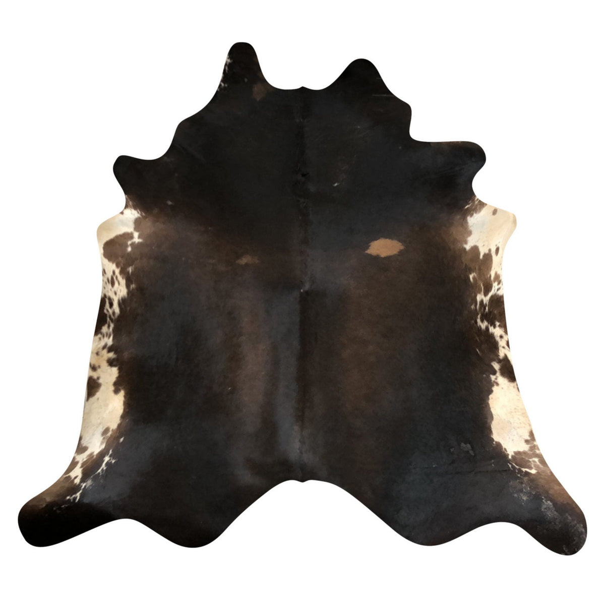 Natural Brazilian Cowhide Rug -  Espresso, Beige & Caramel
