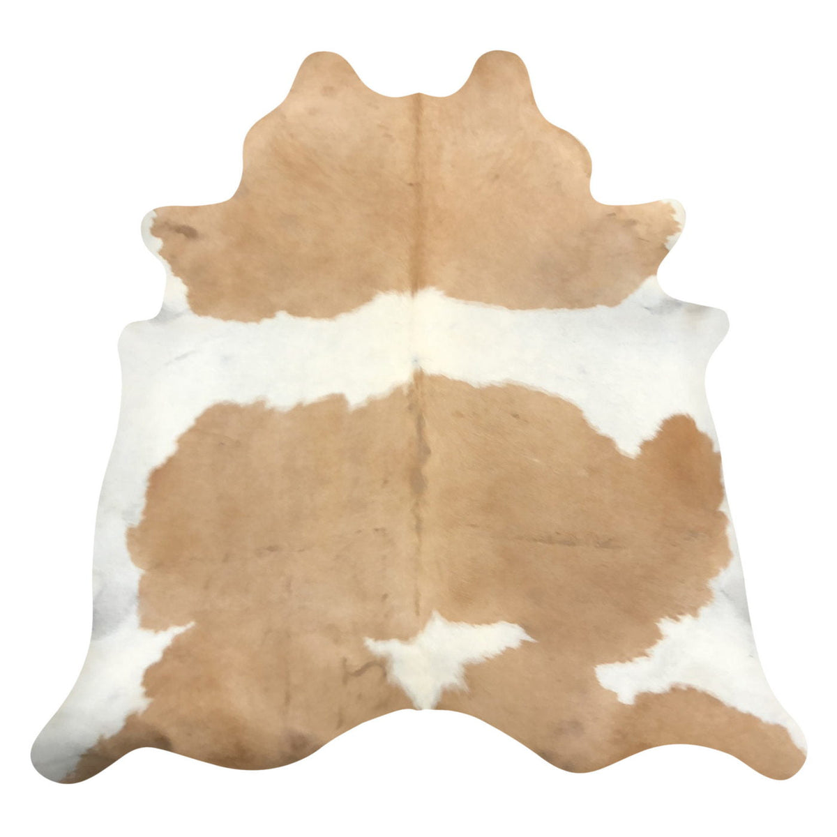 Natural Brazilian Cowhide Rug -  Caramel & Ivory