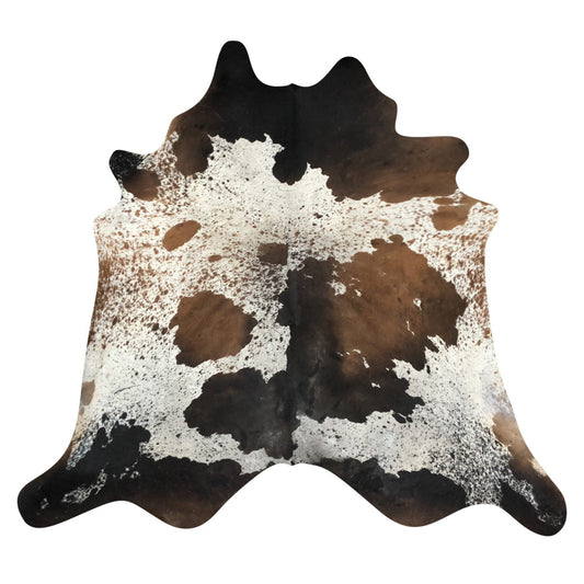 Natural Brazilian Cowhide Rug -  Espresso, Mocha & Ivory