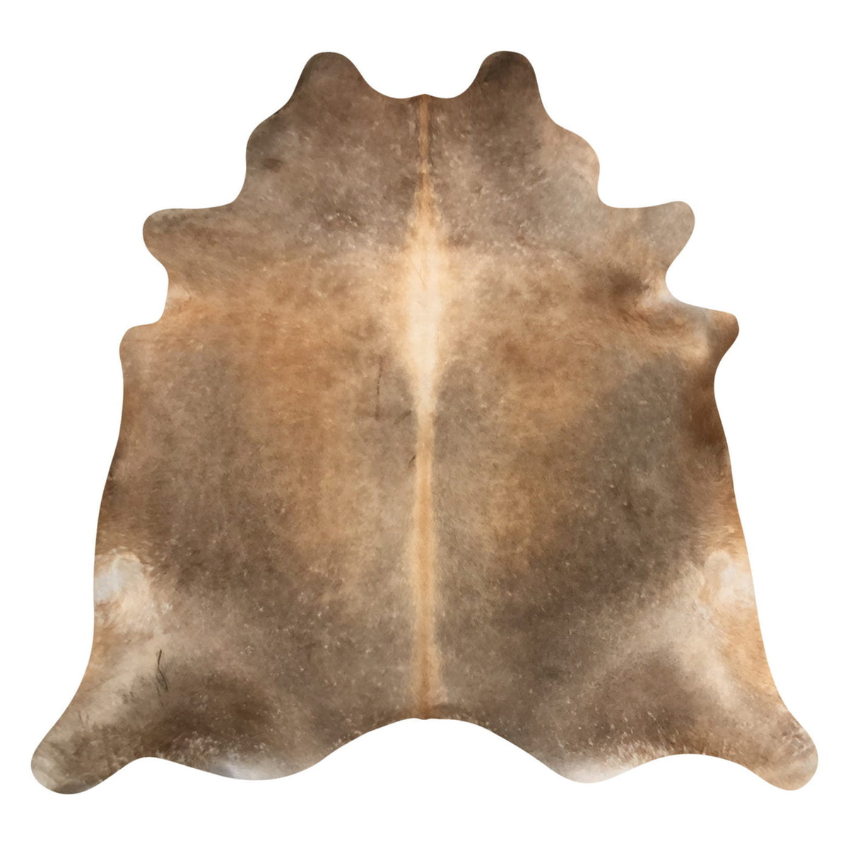 Natural Brazilian Cowhide Rug -  Taupe, Caramel & Ivory