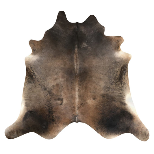 Natural Brazilian Cowhide Rug -  Mocha, Espresso & Ivory