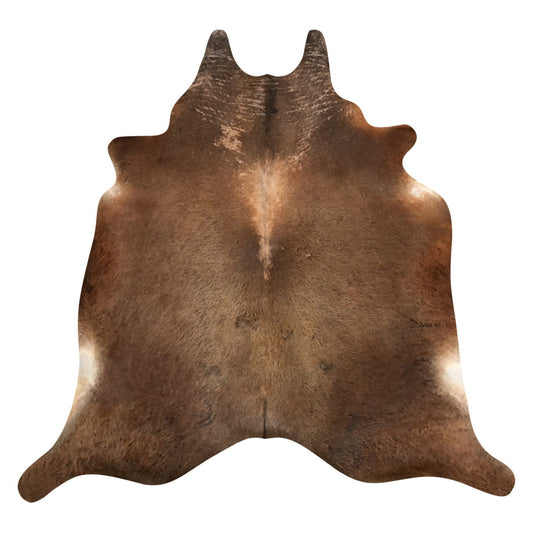 Natural Brazilian Cowhide Rug -  Mocha & Ivory