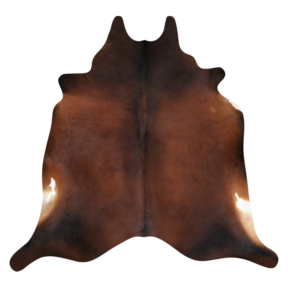 Natural Brazilian Cowhide Rug -  Mocha & Ivory