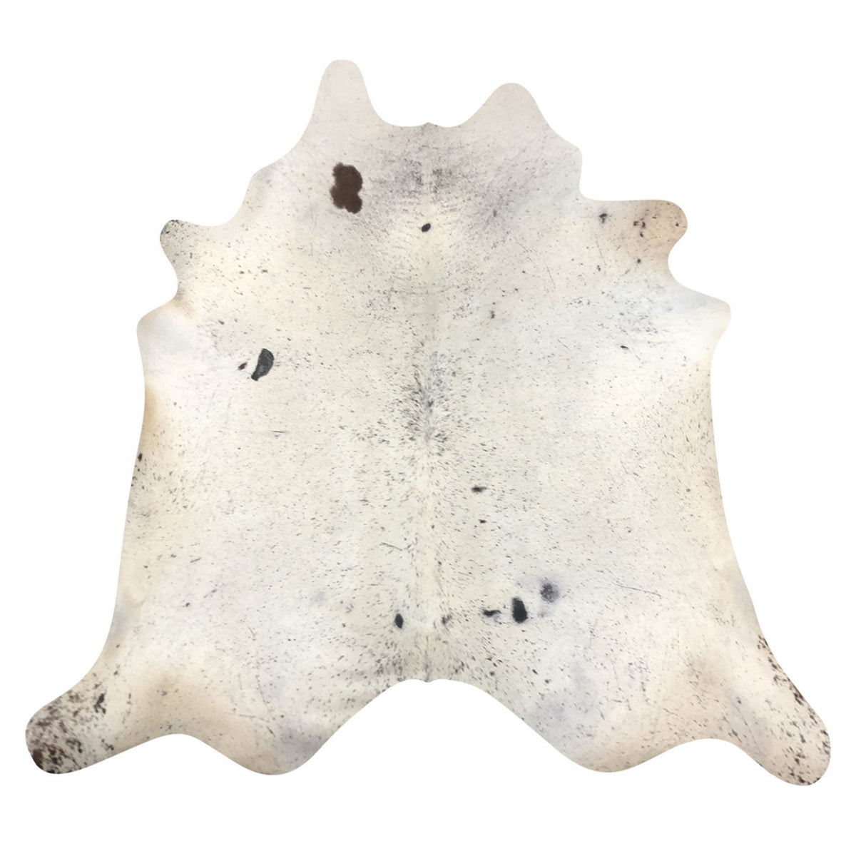 Natural Brazilian Cowhide Rug -  Ivory & Espresso