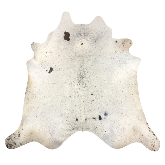 Natural Brazilian Cowhide Rug -  Ivory & Espresso