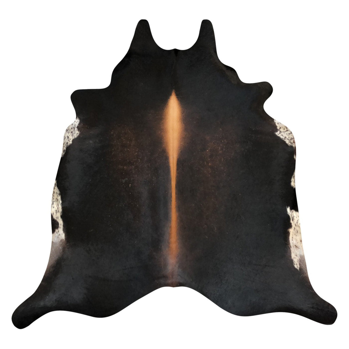 Natural Brazilian Cowhide Rug -  Espresso, Caramel & Ivory