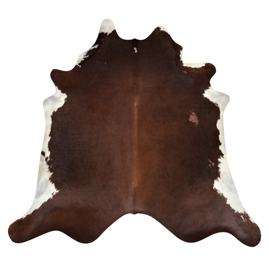 Natural Brazilian Cowhide Rug -  Chocolate & Ivory